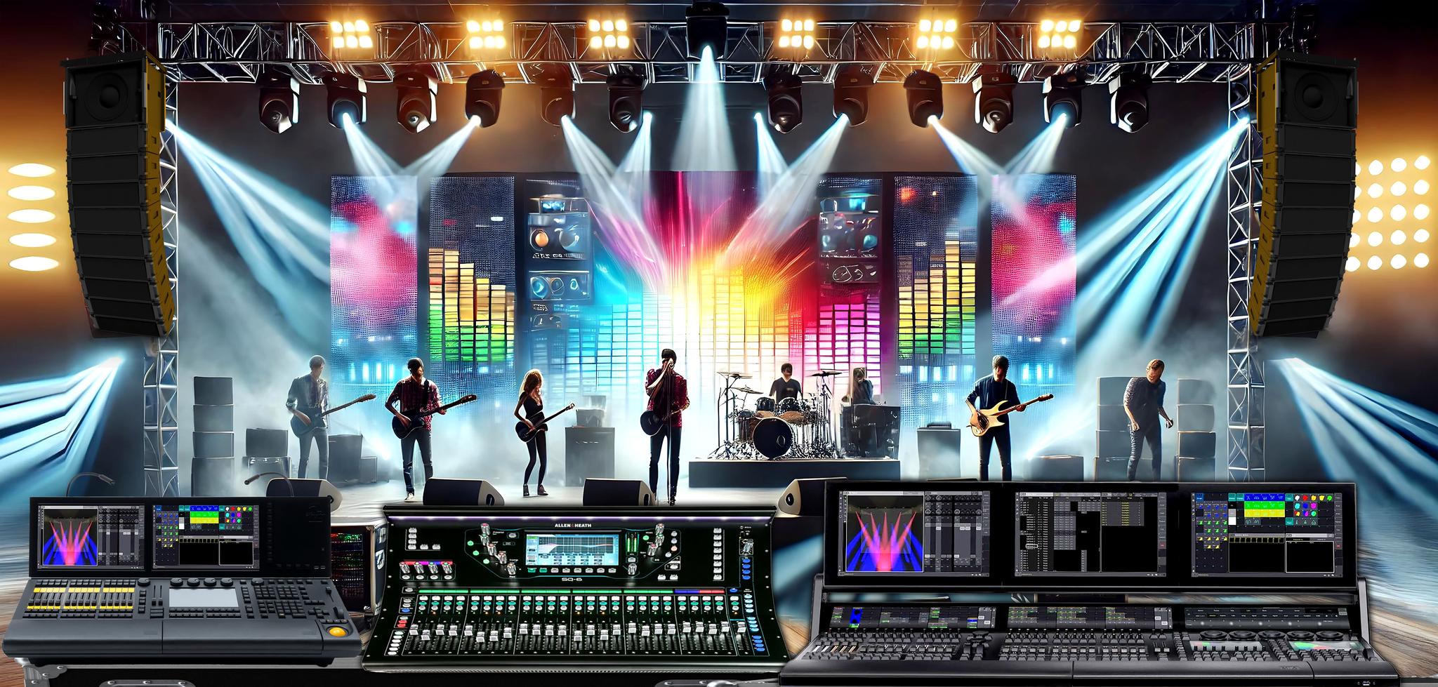 Imagine Entertainment live event production with stunning stage lighting and visual effects